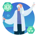 Scientist - molecule - High Resolution PNG