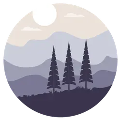 Pine Tree Mountain View - mountains - Transparent Background PNG