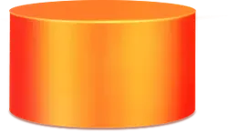 Orange Cylinder - color - Lossless PNG