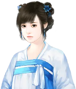 Blue Dress Woman - hair accessory - Lossless PNG