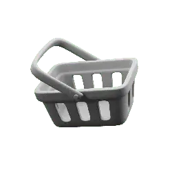 Shopping Basket - white - Lossless PNG