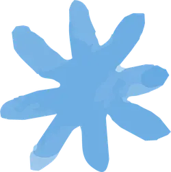 Blue Snowflake - blue - No Watermark PNG
