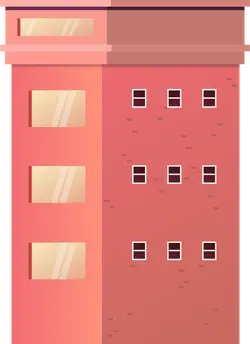 Pink Building - window - Free PNG