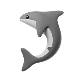 Dolphin - gray - cartoon - Free Download PNG