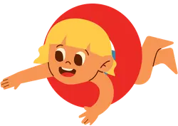 Little Girl in Red Swimsuit - red - PNG Images