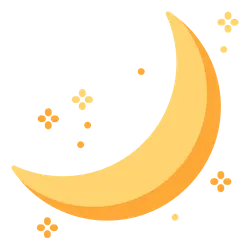 Crescent Moon - night sky - Trending PNG