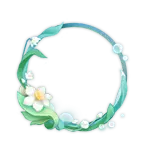 Green Flower Ring - leaves - No Background PNG