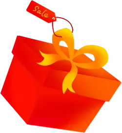 Red Gift Box - sale - High Resolution PNG