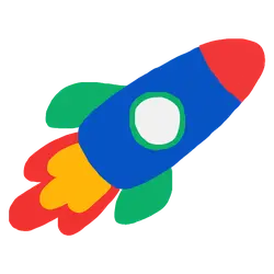 Colorful Rocket - children's toy - High Resolution PNG