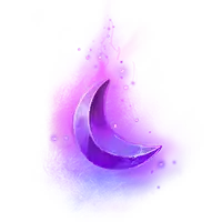 Purple Crystal Crescent Moon - magic - Lossless PNG