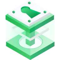 Green Cube Lock - lock - No Background PNG