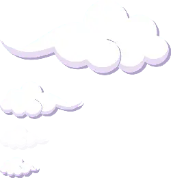 Clouds - purple - white - Transparent Layer PNG