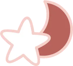 Moon and Star - night - Transparent Layer PNG