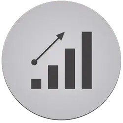 Bar Chart with Upward Arrow - growth - High Resolution PNG