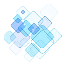 Blue Square Composition - minimalist style - High Resolution PNG