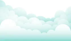 Clouds - gradient - blue - Transparent Background PNG