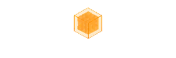 Cube - orange - solid figure - No Background PNG