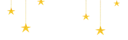 Gold Stars - hanging - No Watermark PNG
