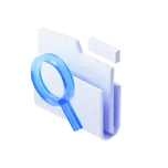 Folder and Magnifying Glass - tools - High Resolution PNG