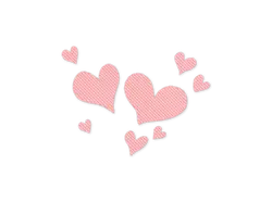 Pink Heart Pattern - simple - Transparent Background PNG