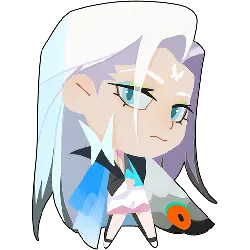 White Hair Girl - white hair - cartoon - Transparent Background PNG