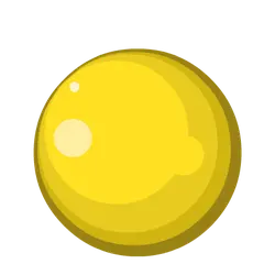 Yellow Glass Ball - toy - Lossless PNG