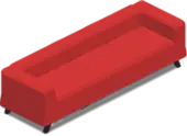 Sofa - red - High Resolution PNG