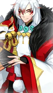 White-haired Red-eyed Man - white hair - PNG