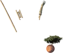 Bamboo Pole、Wooden Ladder、Mechanical Arm、Tree Stump、Basketball - machinery - Transparent Layer PNG