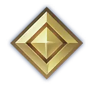 Golden Diamond Badge - gold - Transparent Background PNG