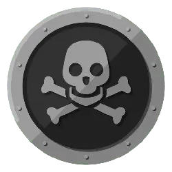 Skull and Crossbones - symbol - Transparent Background PNG