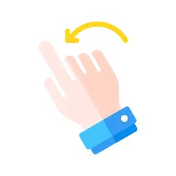 Rotate Gesture - finger - Transparent Layer PNG