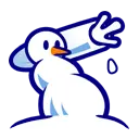 Snowman - water drop - PNG Images