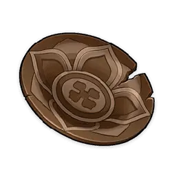 Lotus Pattern Badge - metal - PNG