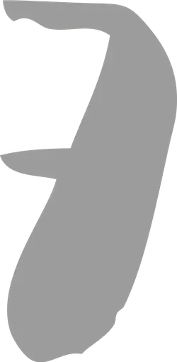 Number 7 - gray - PNG Images