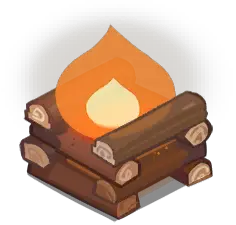 Campfire - night - fire - PNG