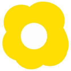 Yellow Flower - simple - graphic - Transparent Layer PNG