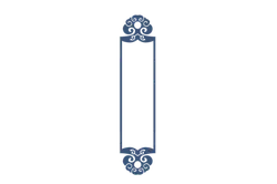 Blue Decorative Frame - minimalist - design element - Transparent Background PNG