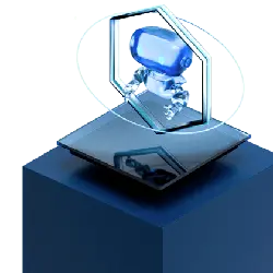 Blue Robot Sculpture - high-tech - No Watermark PNG