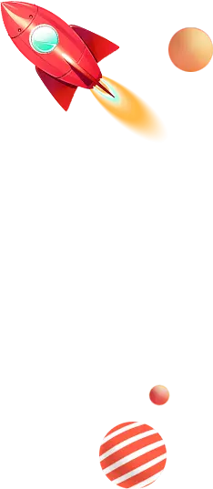 Red Rocket - launch - flying vehicle - No Background PNG