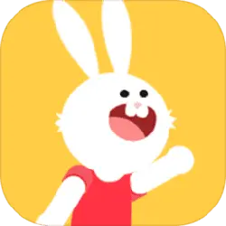 White Rabbit in Red Shirt - jumping - PNG Images