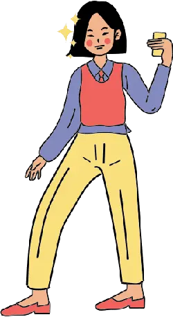 Person in Red Vest and Yellow Pants - person - No Background PNG