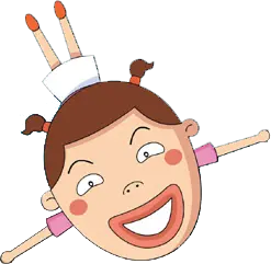 Cartoon Little Girl - happiness - High Resolution PNG