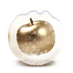 Ice-Covered Golden Apple - holiday - High Resolution PNG