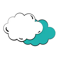 Clouds - blue - comic - PNG Images