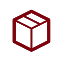 Red Cube - graphic design - minimalist style - Transparent Layer PNG
