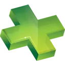 Green Cross Cube - green - Free PNG