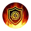 Flaming Shield Emblem - logo - Transparent Background PNG