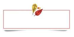 Autumn Leaves Decoration - red - Transparent Layer PNG