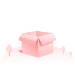 Pink Paper Box - simple - PNG Images